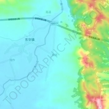 Topografische Karte 相资, Höhe, Relief