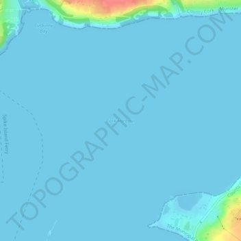 Topografische Karte Cork Harbour, Höhe, Relief
