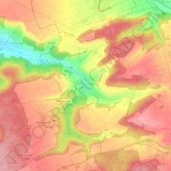 Topografische Karte Zimmern unter der Burg, Höhe, Relief