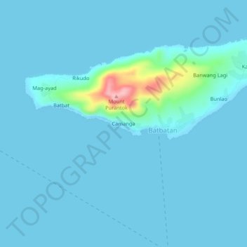 Topografische Karte Camanga, Höhe, Relief