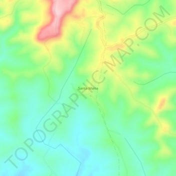 Topografische Karte Santa Maria, Höhe, Relief