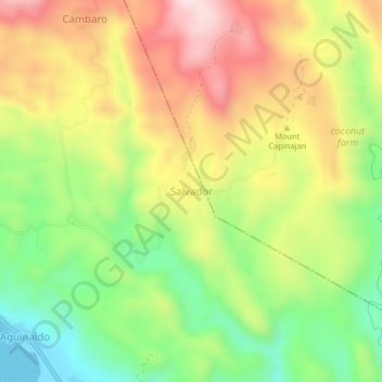 Topografische Karte Salvador, Höhe, Relief