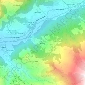 Topografische Karte Le Villard de Faucon, Höhe, Relief