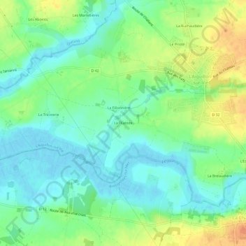 Topografische Karte La Filatoire, Höhe, Relief