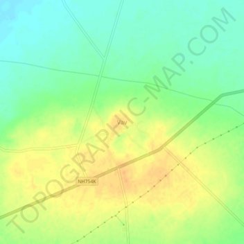 Topografische Karte Vav, Höhe, Relief