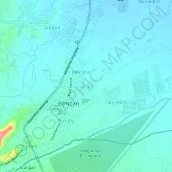 Topografische Karte La Paz, Höhe, Relief