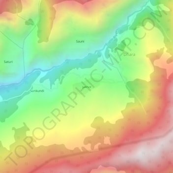 Topografische Karte Jakhol, Höhe, Relief