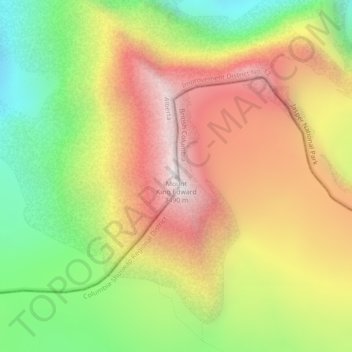 Topografische Karte Mount King Edward, Höhe, Relief