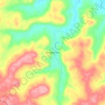 Topografische Karte Mangueirinha, Höhe, Relief