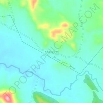 Topografische Karte Katekalyan, Höhe, Relief