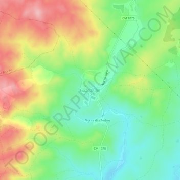Topografische Karte Guadalupe, Höhe, Relief