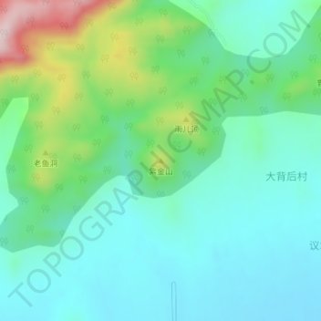 Topografische Karte 紫金山, Höhe, Relief