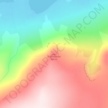 Topografische Karte la Grenouille, Höhe, Relief