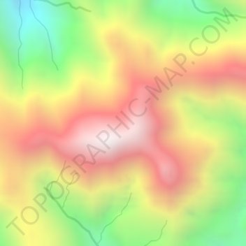 Topografische Karte Mt. Kemalugong, Höhe, Relief