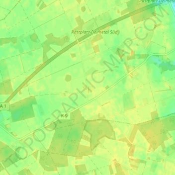 Topografische Karte Wunderburg, Höhe, Relief
