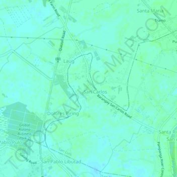 Topografische Karte Purok 5, Höhe, Relief