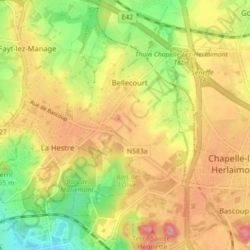 Topografische Karte La Barrière, Höhe, Relief