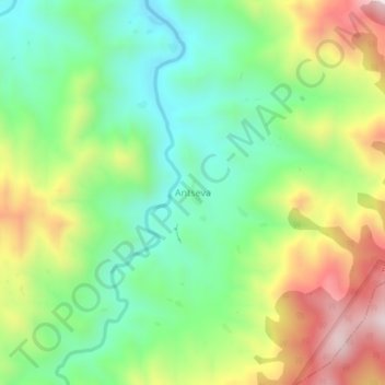 Topografische Karte Antseva, Höhe, Relief