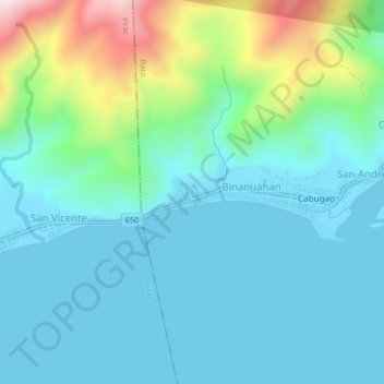 Topografische Karte Marinawa, Höhe, Relief