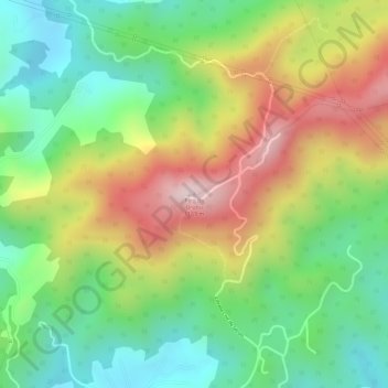 Topografische Karte Pico do Urubu, Höhe, Relief
