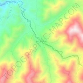 Topografische Karte Miraflores, Höhe, Relief