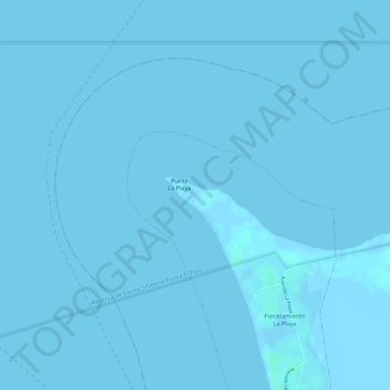 Topografische Karte Punta La Playa, Höhe, Relief