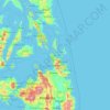 Topografische Karte Surigao del Norte, Höhe, Relief