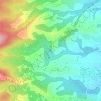 Topografische Karte Cascade Grand Boucan, Höhe, Relief
