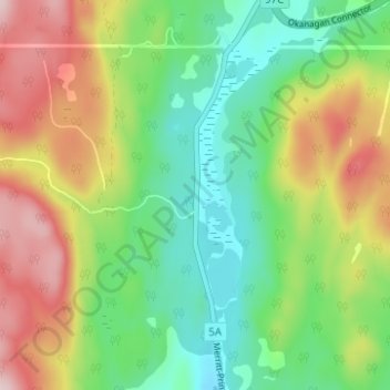 Topografische Karte Aspen Grove, Höhe, Relief