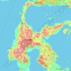 Topografische Karte Central Sulawesi, Höhe, Relief