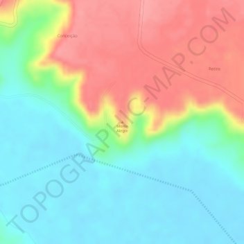 Topografische Karte Monte Alegre, Höhe, Relief