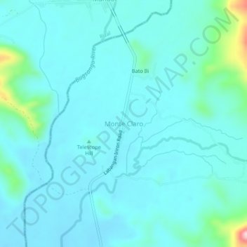 Topografische Karte Monte Claro, Höhe, Relief