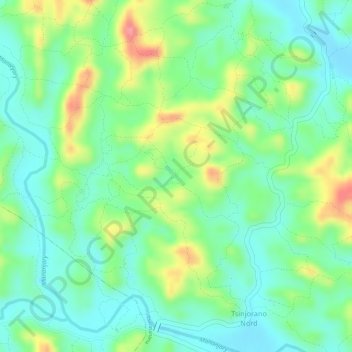 Topografische Karte Ambodimanga, Höhe, Relief