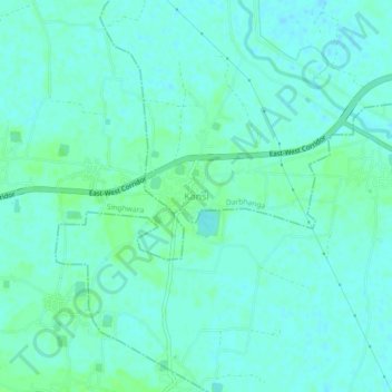 Topografische Karte Kansi, Höhe, Relief