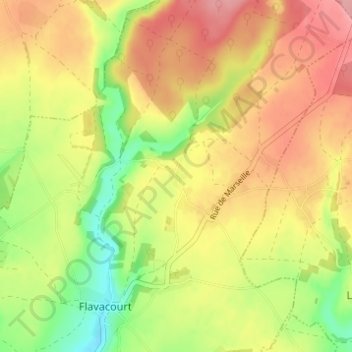 Topografische Karte Le Petit Lincourt, Höhe, Relief