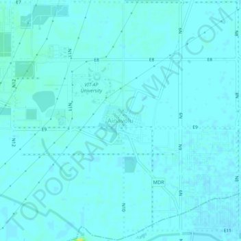 Topografische Karte Ainavolu, Höhe, Relief