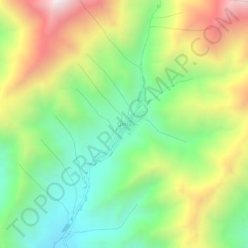 Topografische Karte Umla, Höhe, Relief