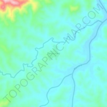 Topografische Karte Bemololo, Höhe, Relief