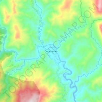 Topografische Karte Calanasan, Höhe, Relief