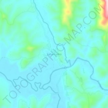 Topografische Karte Sahamadio, Höhe, Relief
