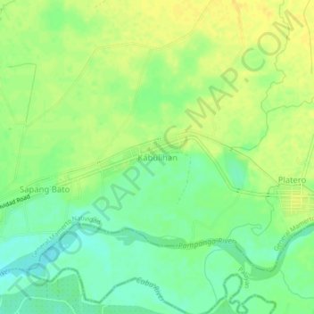 Topografische Karte Kabulihan, Höhe, Relief