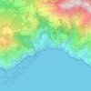 Topografische Karte Positano, Höhe, Relief
