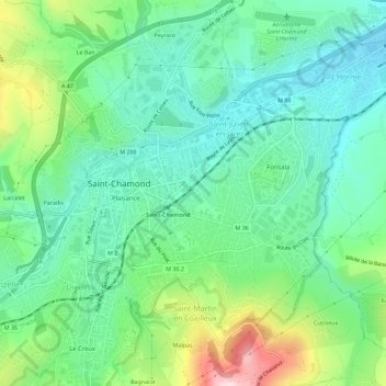 Topografische Karte Clos Bernard, Höhe, Relief
