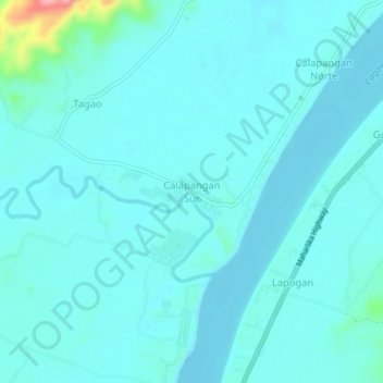 Topografische Karte Calapangan Sur, Höhe, Relief