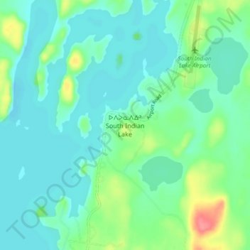 Topografische Karte O-Pipon-Na-Piwin Cree Nation, Höhe, Relief