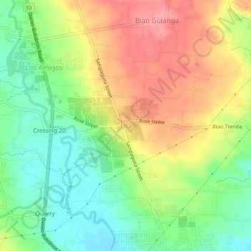 Topografische Karte Ula, Höhe, Relief