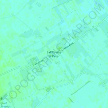 Topografische Karte Saltfleetby St Peter, Höhe, Relief