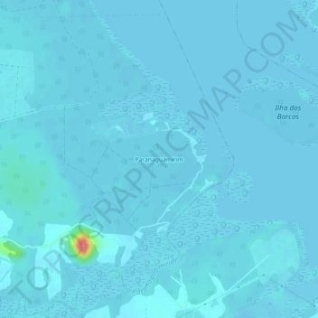 Topografische Karte Paranaguamirim, Höhe, Relief