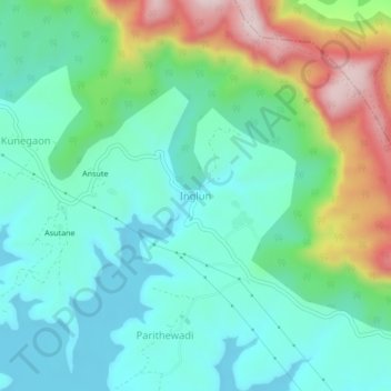 Topografische Karte Inglun, Höhe, Relief