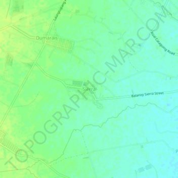 Topografische Karte Sierra, Höhe, Relief